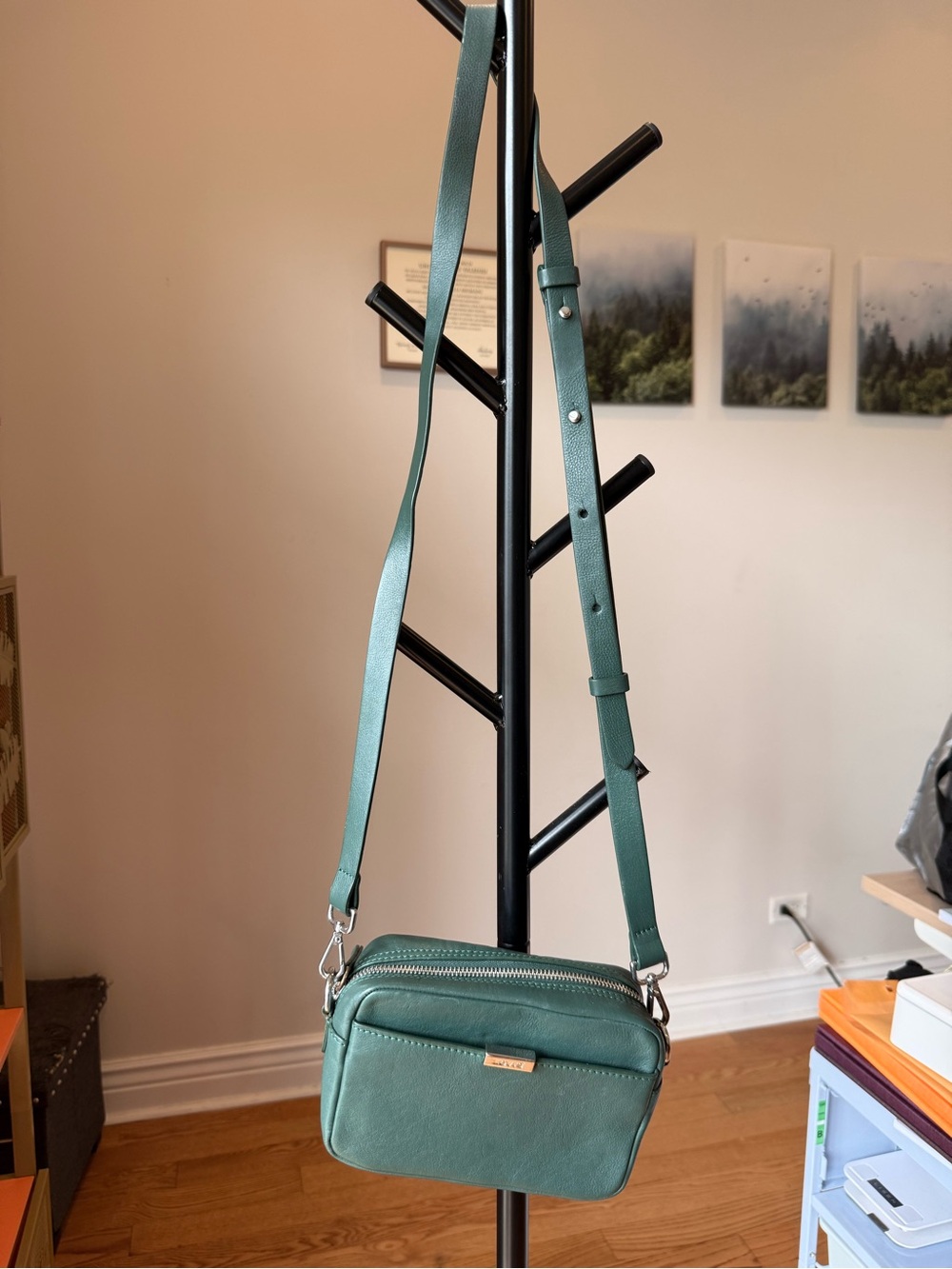 Levi’s Bottle Green Leather Crossbody Bag